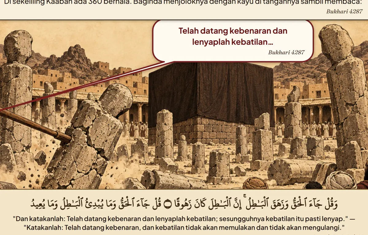 Panel Vol 11: berhala di sekeliling Kaabah dirobohkan